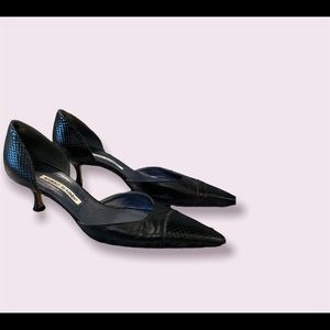 Manolo Blahnik mid- heel pumps